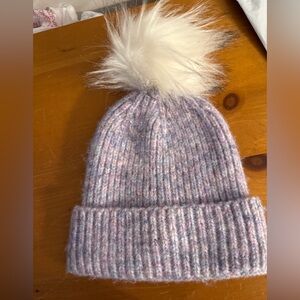 Anthropologie women ' Pastel Knit Hat with Pom Pom